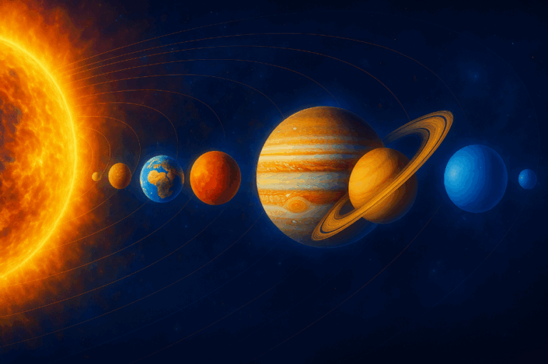 Planeter i solsystemet.
