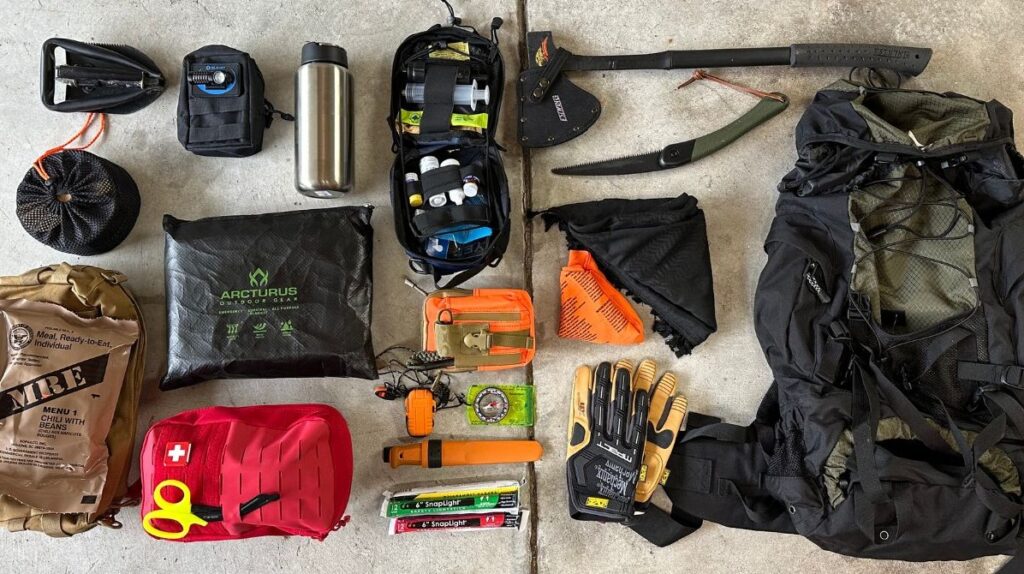 Viktigt innehåll i bug-out-bag.