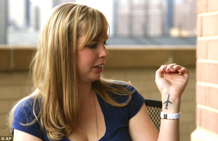 Tatuering av flyplan.